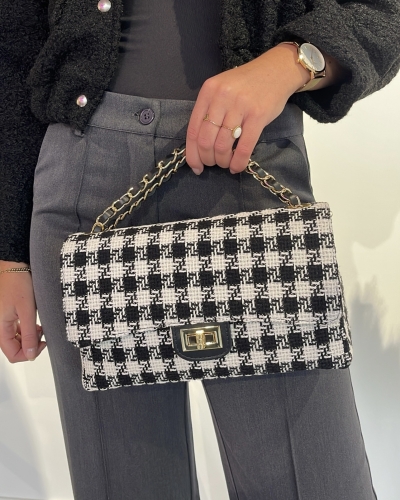 TAS AUDREY TWEED ZWART-WIT