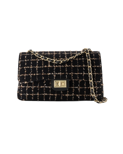 TAS AUDREY TWEED ZWART-BRUIN