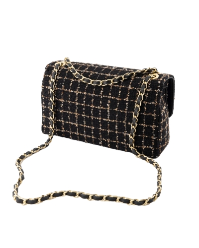 TAS AUDREY TWEED ZWART-BRUIN