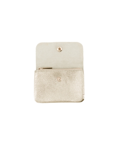 PORTEMONNEE LISA METALLIC GOUD