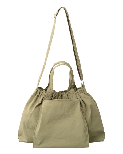 YAYA CROSSBODY TAS MET HENGSEL ZACHT GROEN