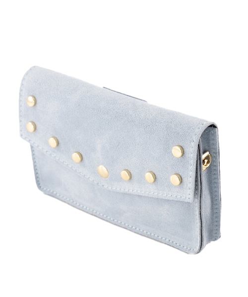 TAS LAURA SUEDE LICHTBLAUW