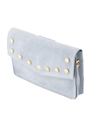 TAS LAURA SUEDE LICHTBLAUW