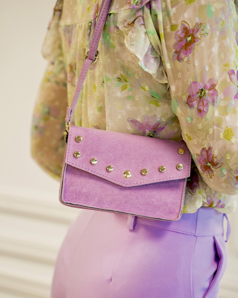 TAS LAURA SUEDE LILA