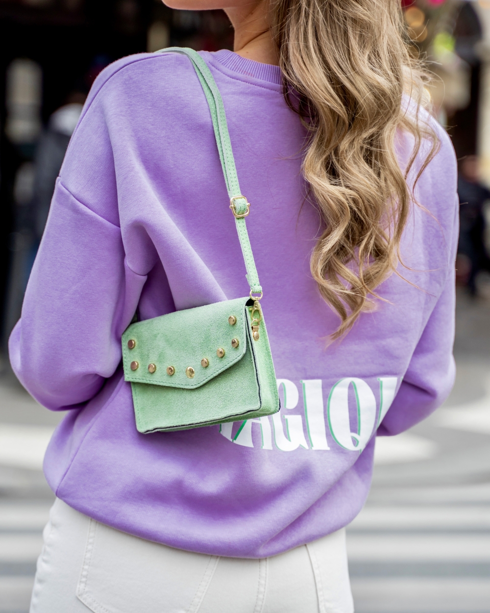 TAS LAURA SUEDE SALIEGROEN