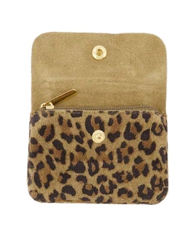 PORTEMONNEE LISA LEOPARD SUEDE