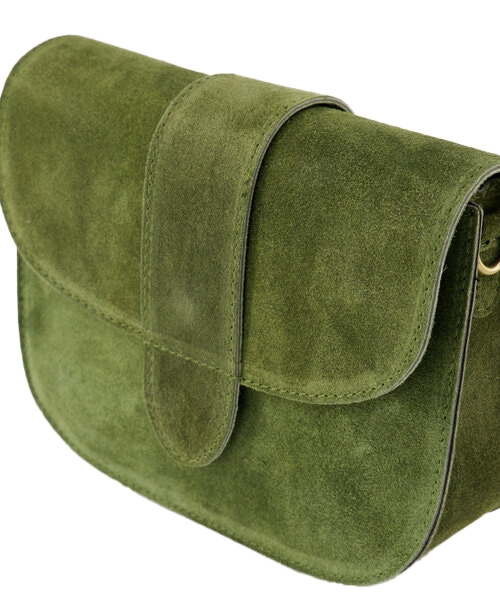 TAS MAAN GROEN SUEDE