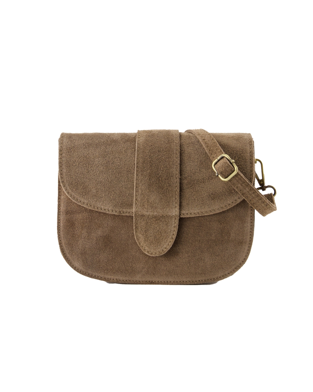 TAS MAAN DONKER TAUPE SUEDE
