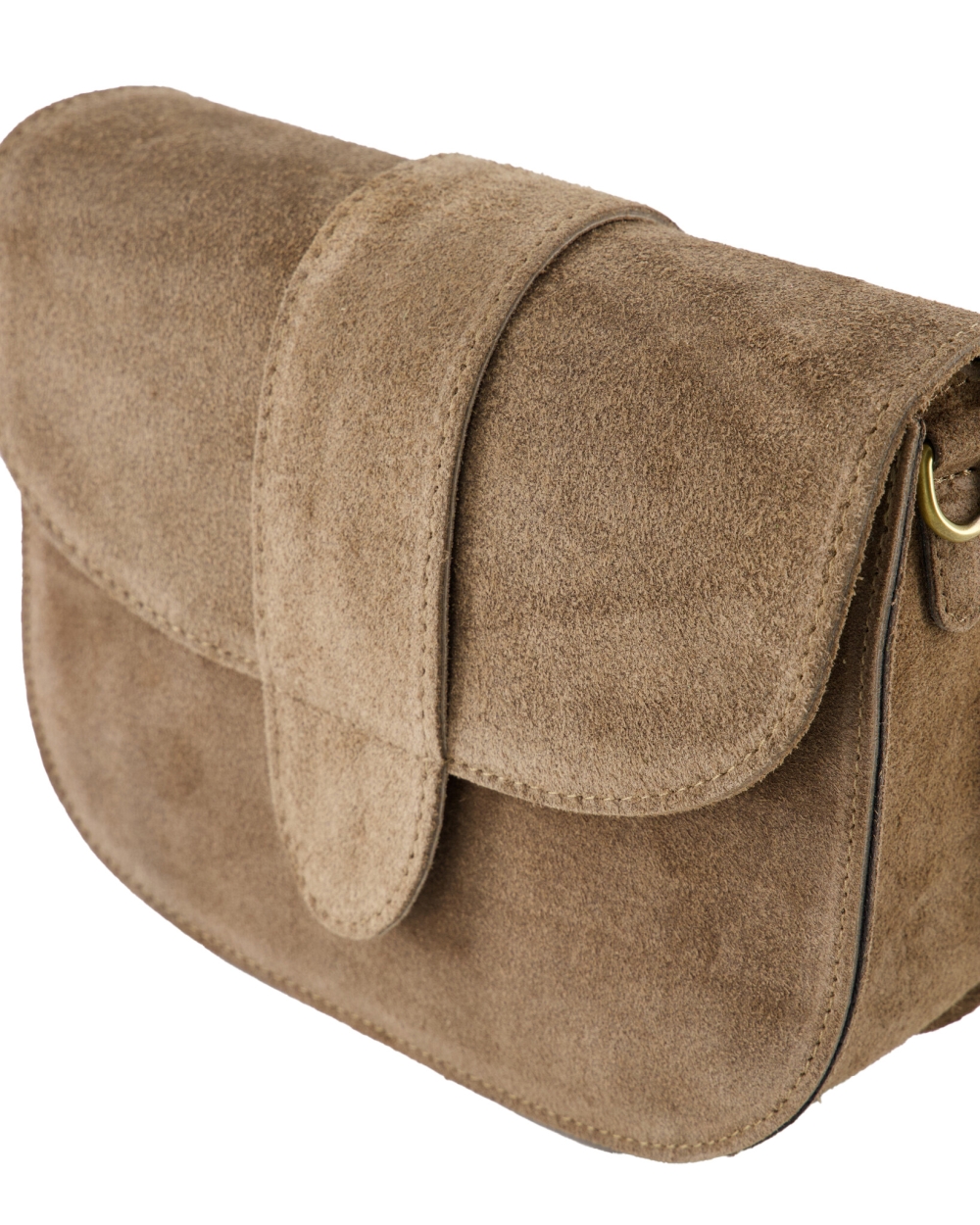 TAS MAAN DONKER TAUPE SUEDE