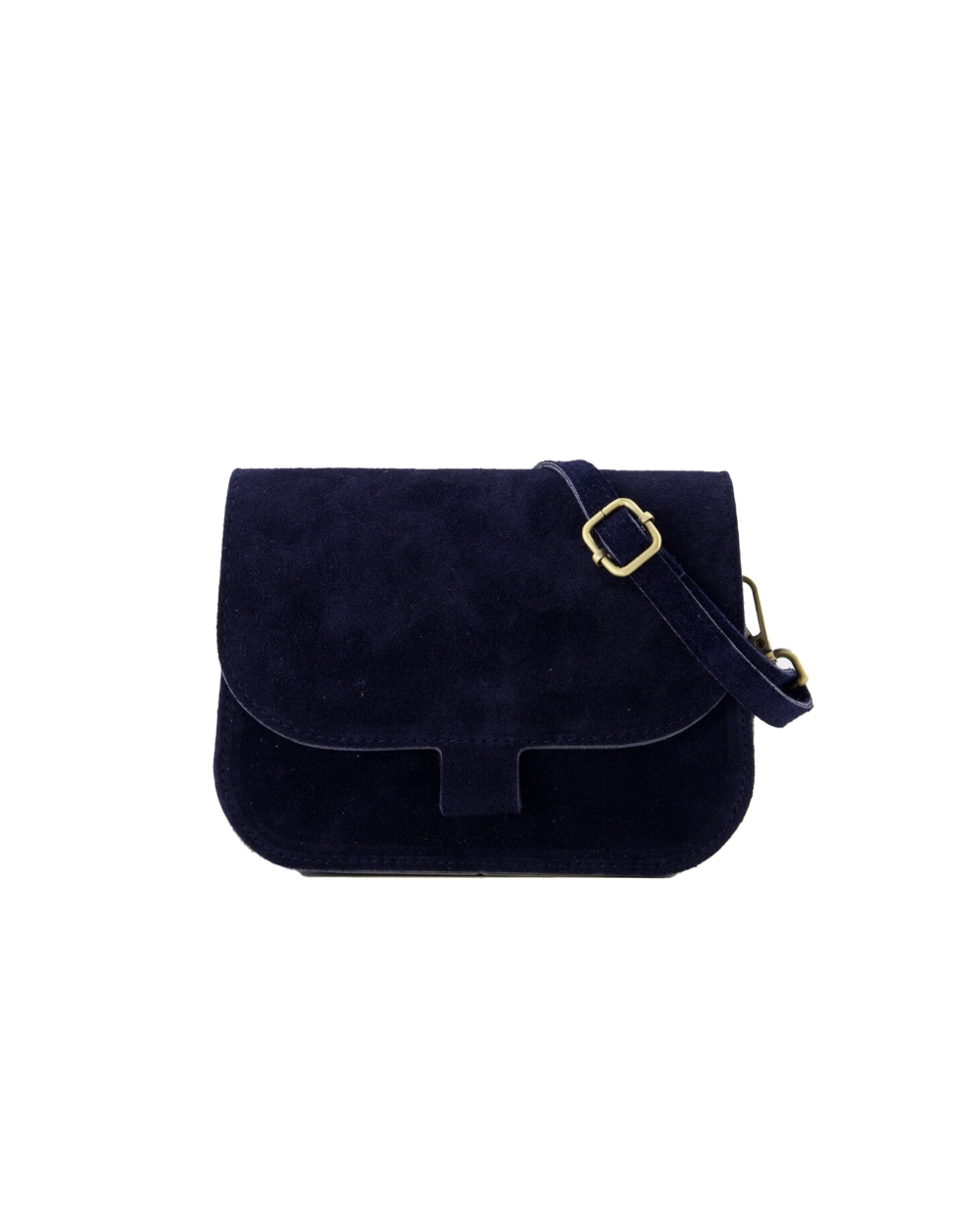 TAS FLORA DONKER BLAUW SUEDE
