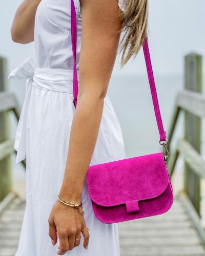 TAS FLORA FUCHSIA SUEDE