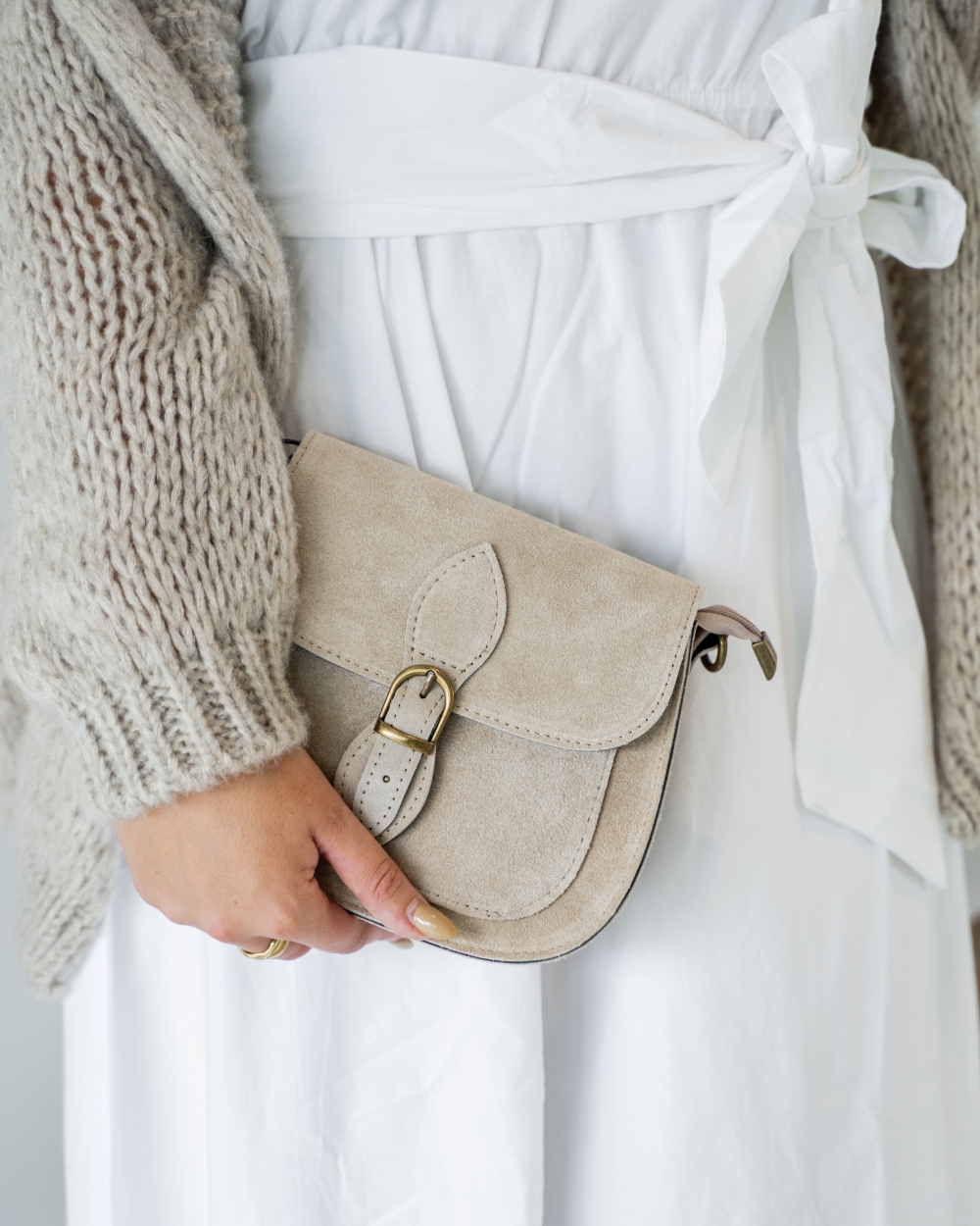 TAS SOLA SUEDE ZAND