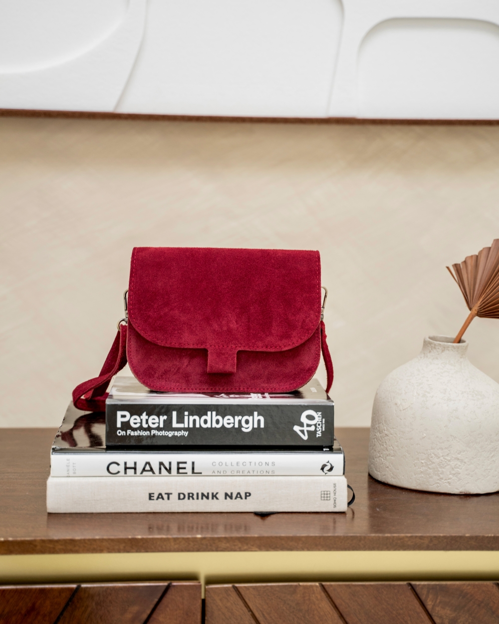 TAS FLORA SUEDE BORDEAUX