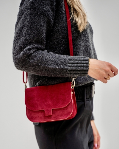 TAS FLORA SUEDE BORDEAUX
