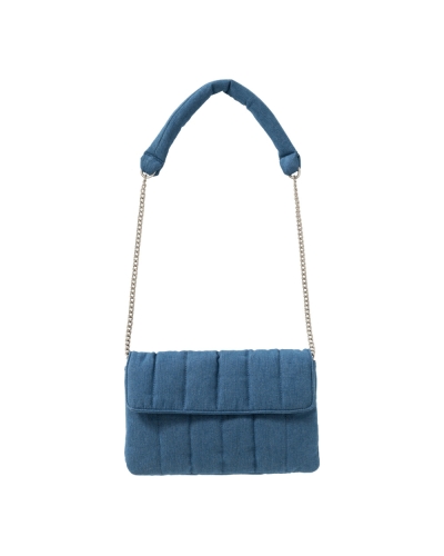 YAYA PADDED DENIM TAS BLAUW
