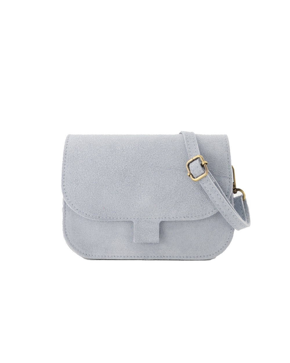 TAS FLORA SUEDE LICHT BLAUW