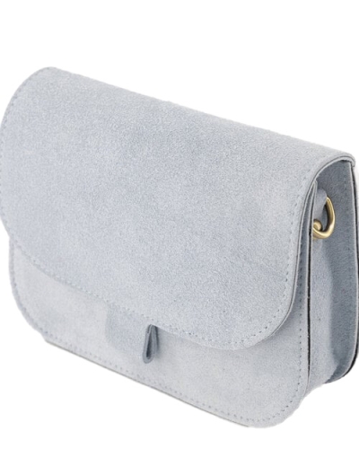 TAS FLORA SUEDE LICHT BLAUW