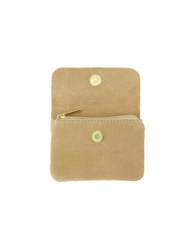 PORTEMONNEE LISA SUEDE ZAND 
