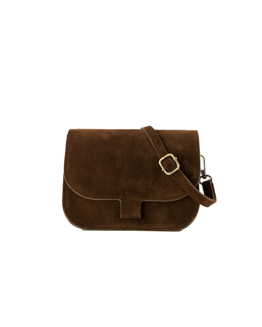 TAS FLORA SUEDE DONKER BRUIN