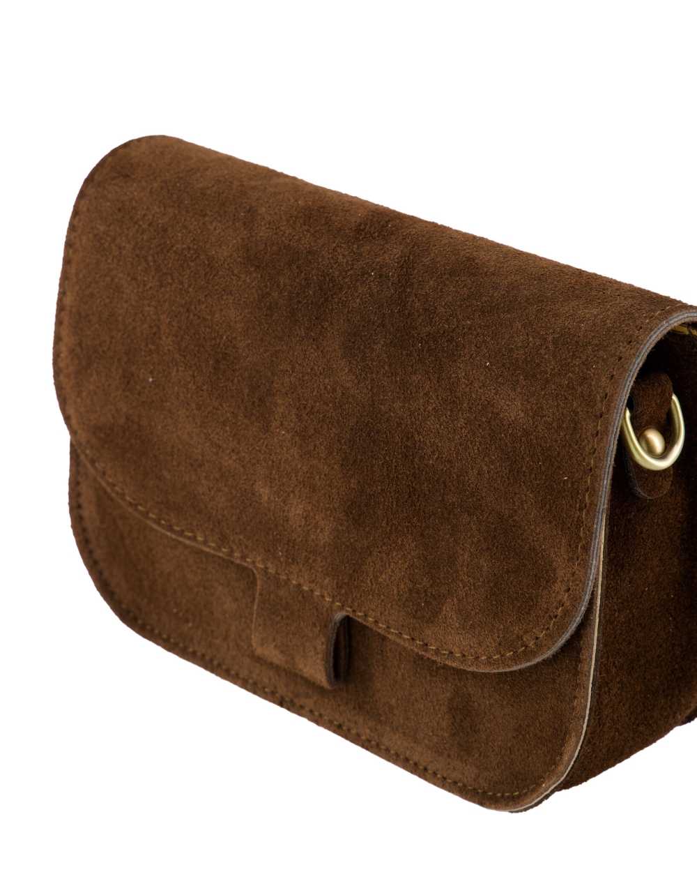 TAS FLORA SUEDE DONKER BRUIN