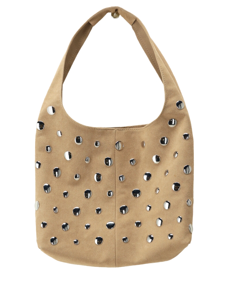 SCHOUDERTAS STUDS BEIGE