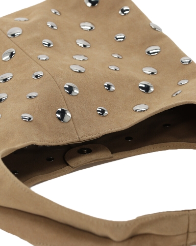 SCHOUDERTAS STUDS BEIGE