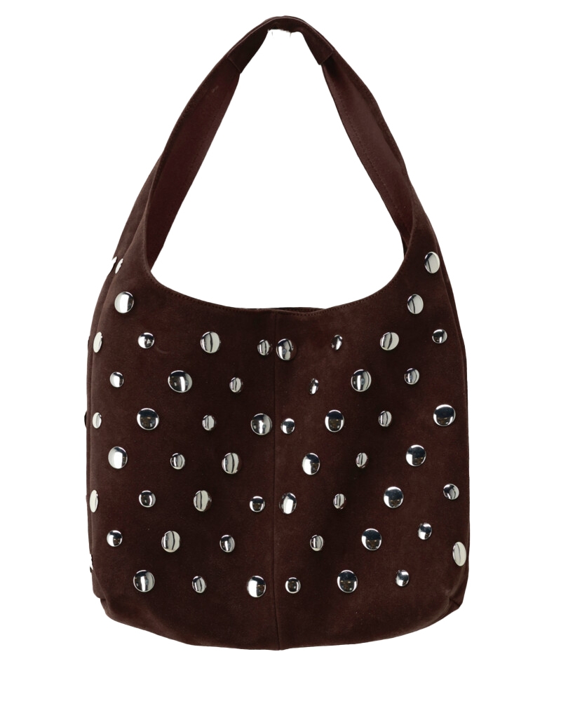 SCHOUDERTAS STUDS DONKERBRUIN