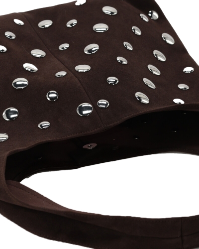 SCHOUDERTAS STUDS DONKERBRUIN