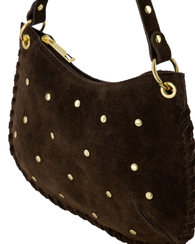TAS CASEY SUEDE DONKERBRUIN