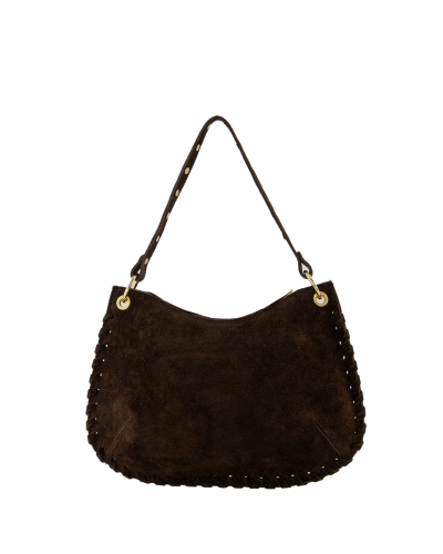 TAS CASEY SUEDE DONKERBRUIN