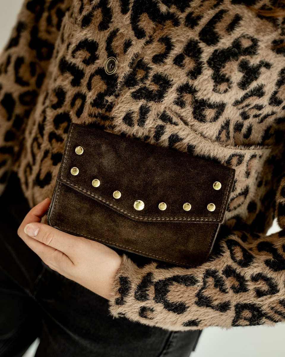 TAS LAURA SUEDE BRUIN