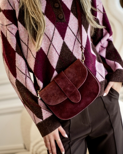 TAS MAAN SUEDE PLUM