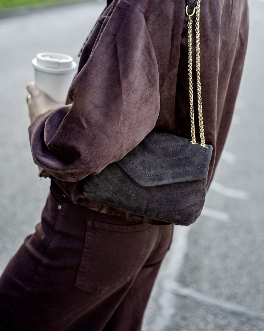 TAS CELINE SUEDE BRUIN