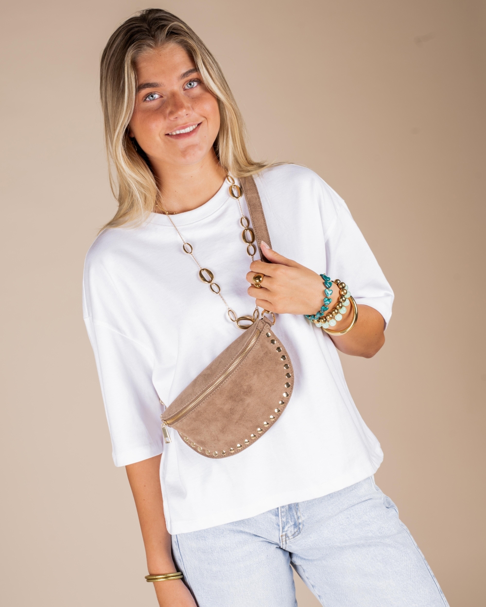 TAS DEBBY SUEDE TAUPE