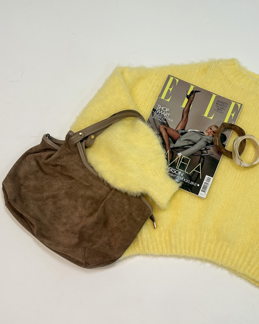TAS LOU SUEDE TAUPE TRUFFEL