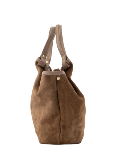 TAS LOU SUEDE TAUPE TRUFFEL