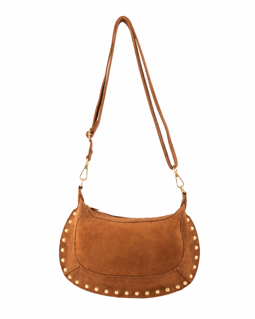TAS MONICA SUEDE COGNAC