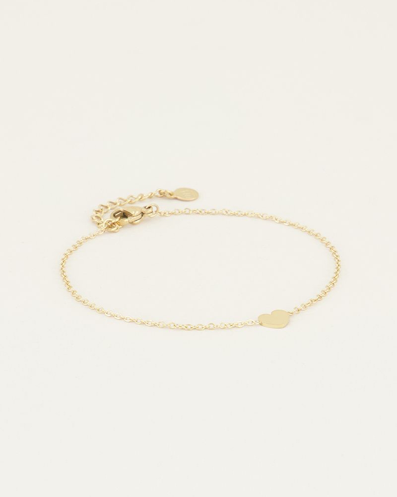 ARMBAND MET KLEIN HARTJE GOUD