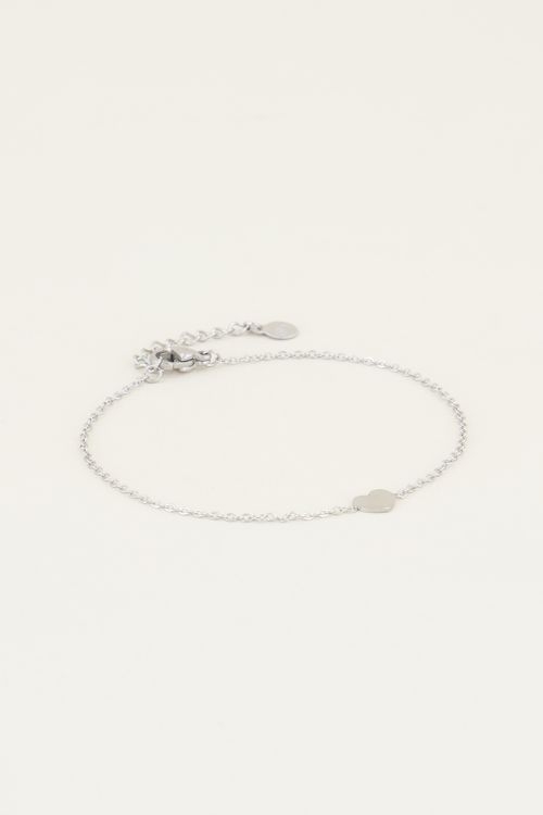 ARMBAND MET KLEIN HARTJE ZILVER