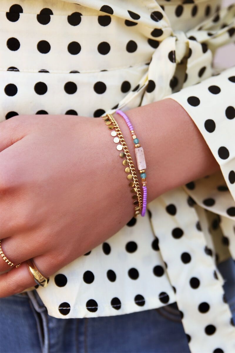 ARMBAND MUNTJES GOUD