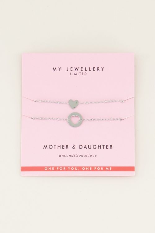 MOEDER & DOCHTER ARMBAND ZILVER