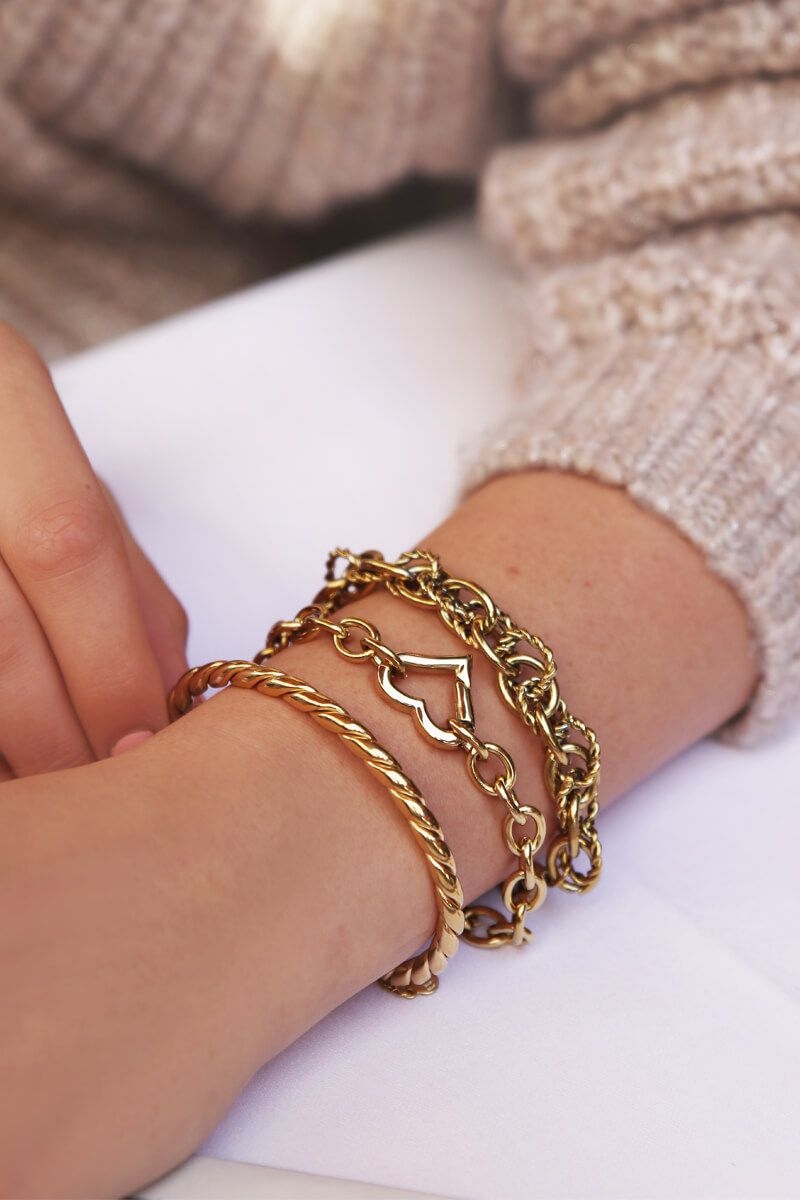 SCHAKELARMBAND HARTJES SLUITING