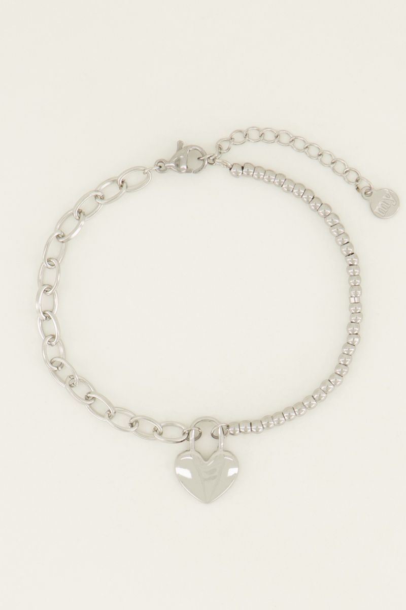 Armband hartjes slot