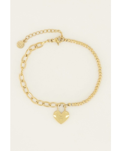 Armband hartjes slot