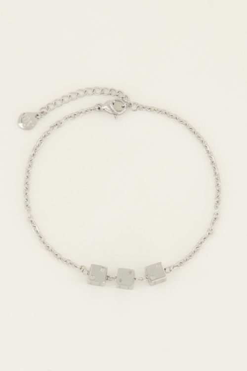 ARMBAND MET 3 DOBBELSTENEN 