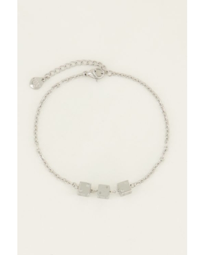 My Jewellery ARMBAND MET 3 DOBBELSTENEN 