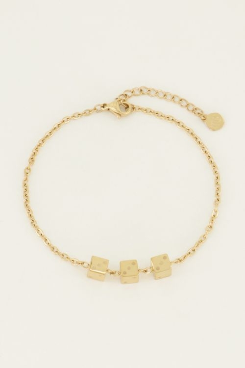 ARMBAND MET 3 DOBBELSTENEN