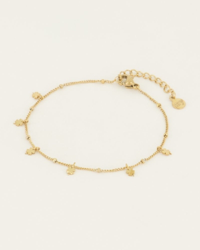 ARMBAND KLAVERTJES GOUD