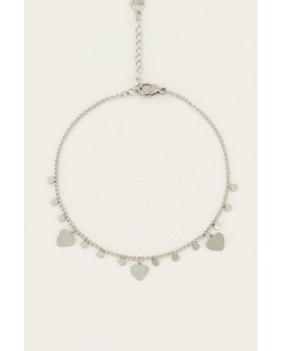 My Jewellery ARMBAND HARTJES & BEDELS ZILVER 