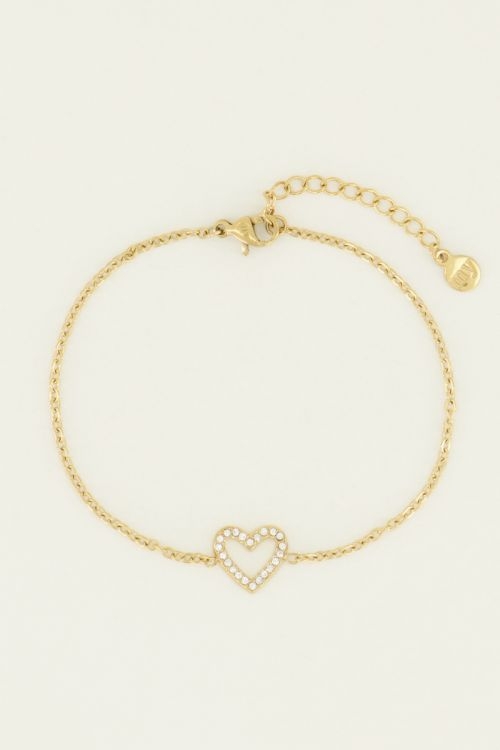 ARMBAND OPEN HART STEENTJES GOUD